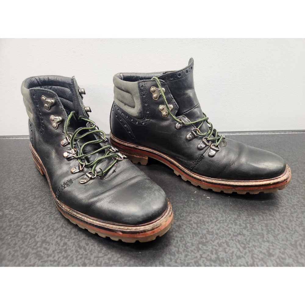 Johnston & Murphy J&M‎ 1850 Karnes Alpine 20-7677 Men's Black Leather Boots Sz 8